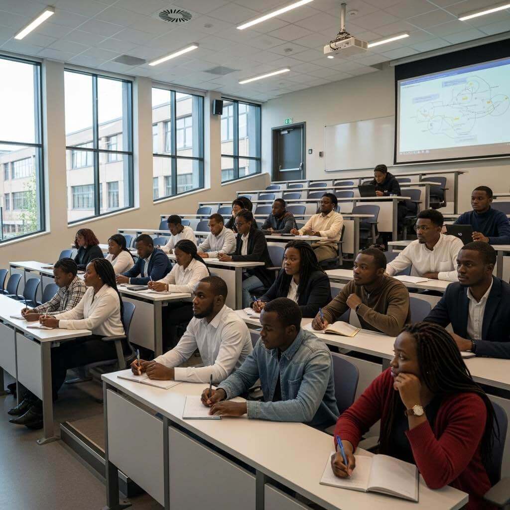 Students in a lecture hall